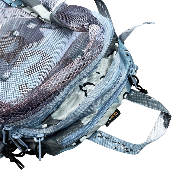 Supreme SS20 Mesh Backpack Blue Chocolate Chip Camo - Picture 7 of 8
